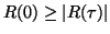 $R(0) \ge \vert R ( \tau ) \vert$