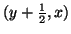 $(y+\frac{1}{2}, x)$
