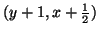 $(y+1, x+\frac{1}{2})$