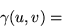 \begin{displaymath}\gamma(u, v) =
\hspace{.8\columnwidth minus .8\columnwidth}
\end{displaymath}